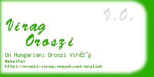 virag oroszi business card